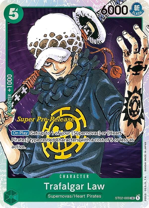 Trafalgar Law ST02-009 card from Super Pre-Release Starter Deck 2: Worst Generation