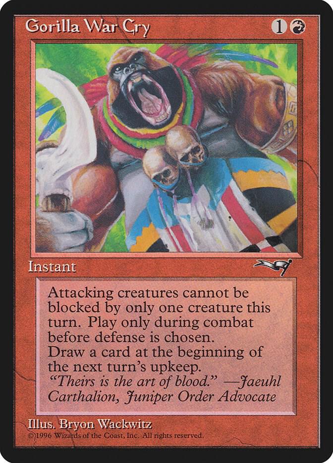 Gorilla War Cry 109 card from Alliances