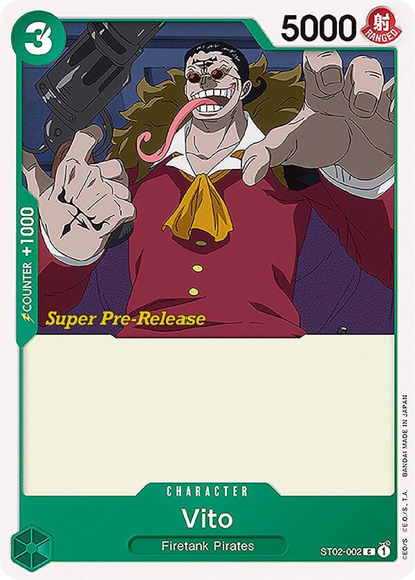 Vito ST02-002 card from Super Pre-Release Starter Deck 2: Worst Generation