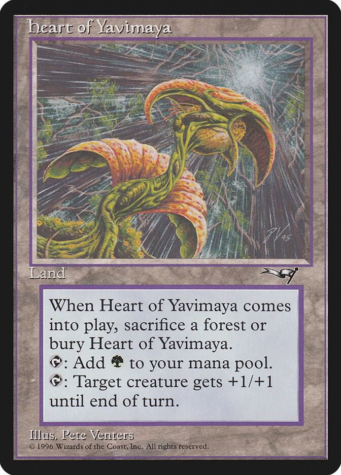 Heart of Yavimaya card from Alliances