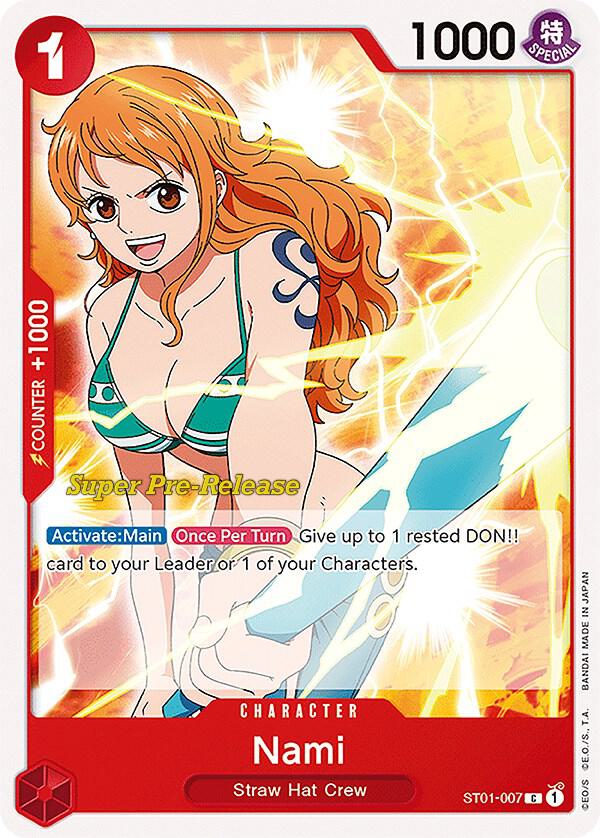 Nami ST01-007 card from Super Pre-Release Starter Deck 1: Straw Hat Crew