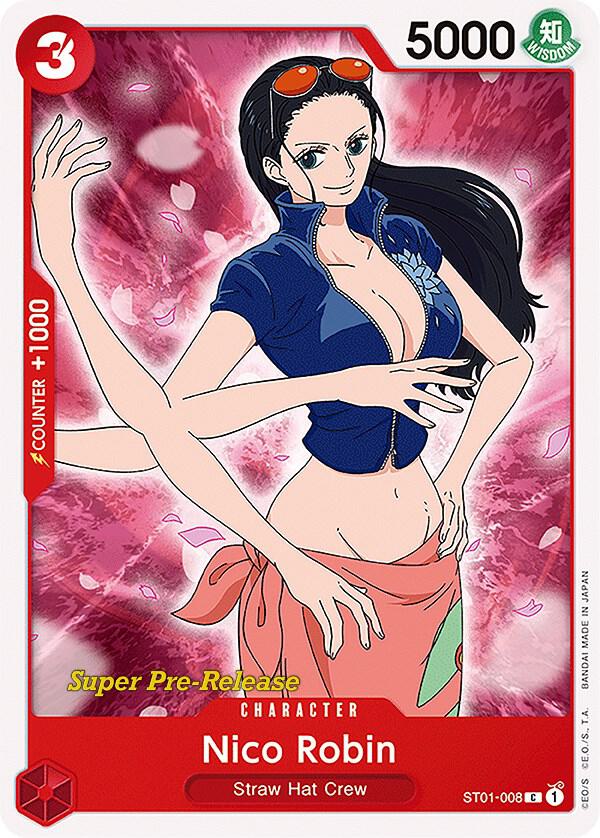 Nico Robin ST01-008 card from Super Pre-Release Starter Deck 1: Straw Hat Crew