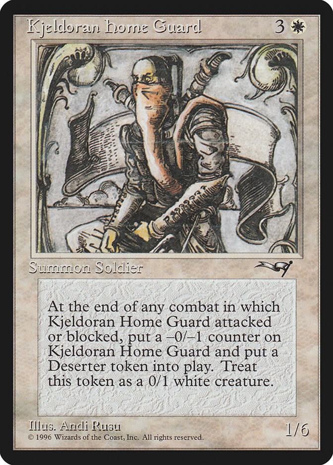 Kjeldoran Home Guard card from Alliances