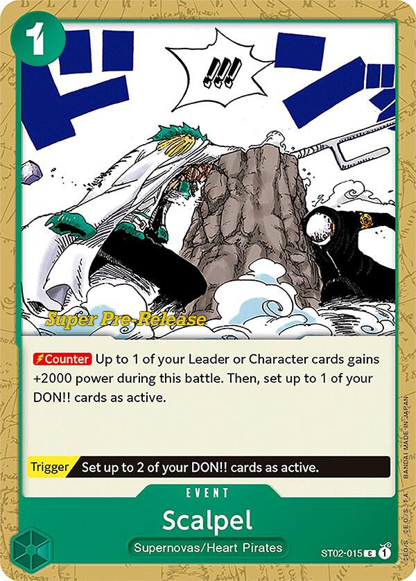Scalpel ST02-015 card from Super Pre-Release Starter Deck 2: Worst Generation