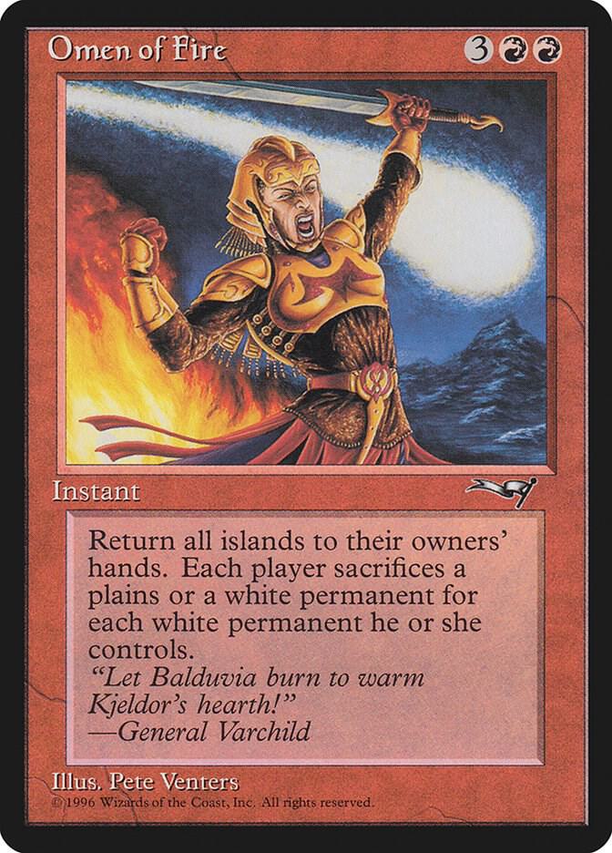 Omen of Fire card from Alliances