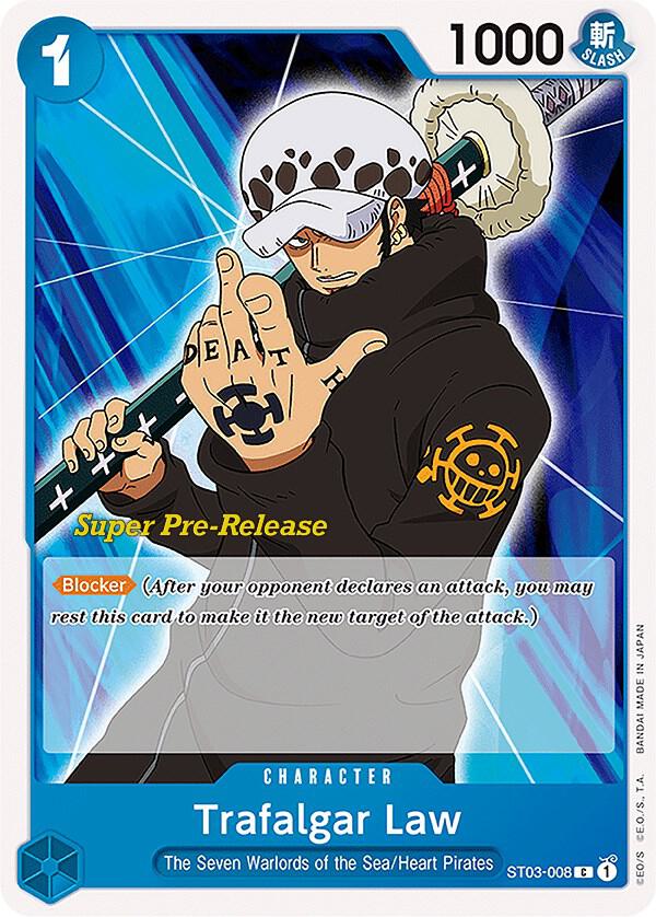 Trafalgar Law ST03-008 card from Super Pre-Release Starter Deck 3: The Seven Warlords of the Sea