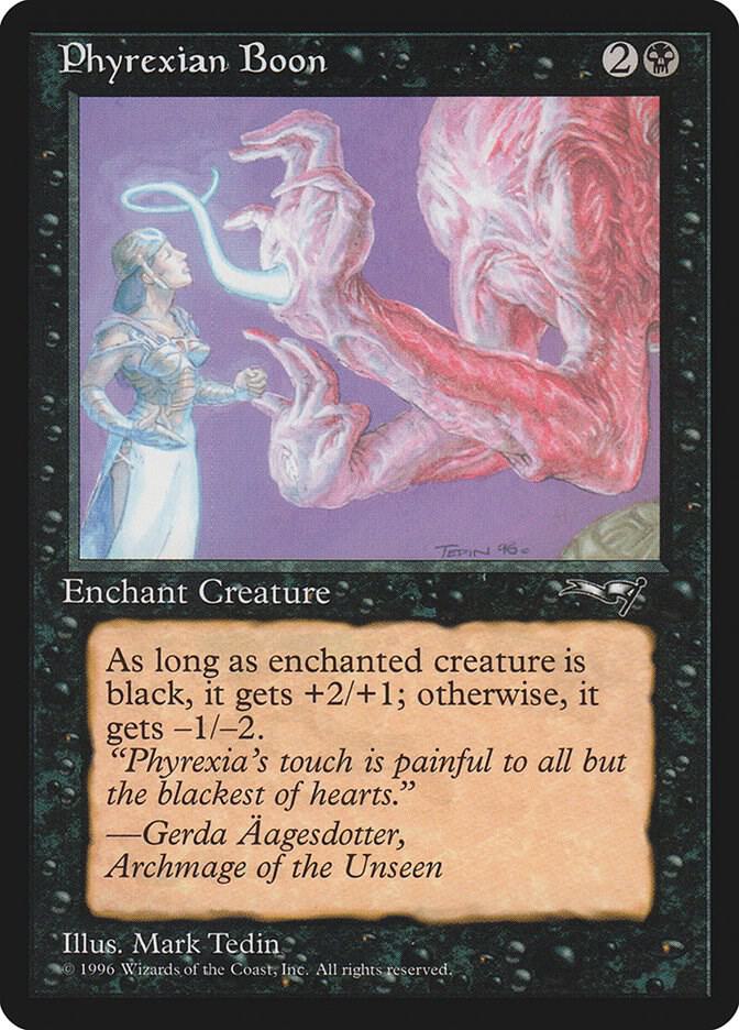 Phyrexian Boon 23 card from Alliances