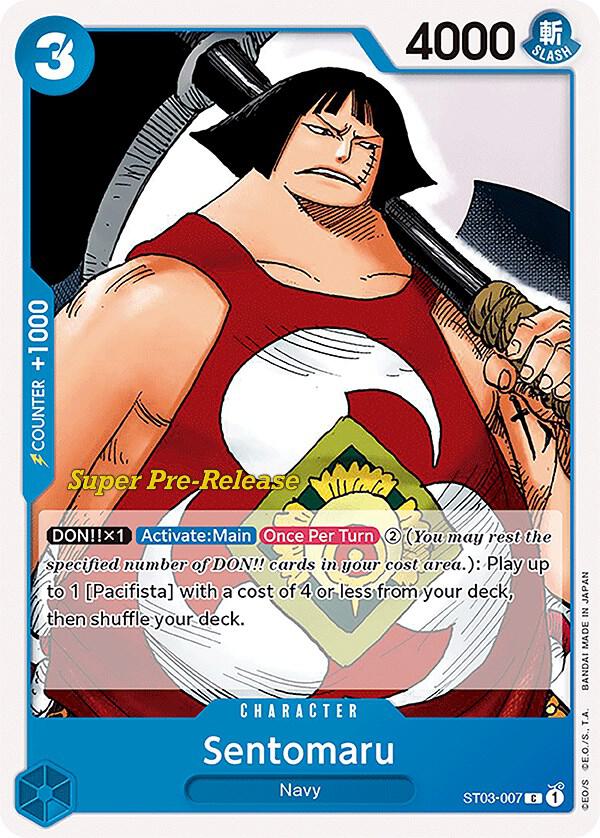 Sentomaru ST03-007 card from Super Pre-Release Starter Deck 3: The Seven Warlords of the Sea