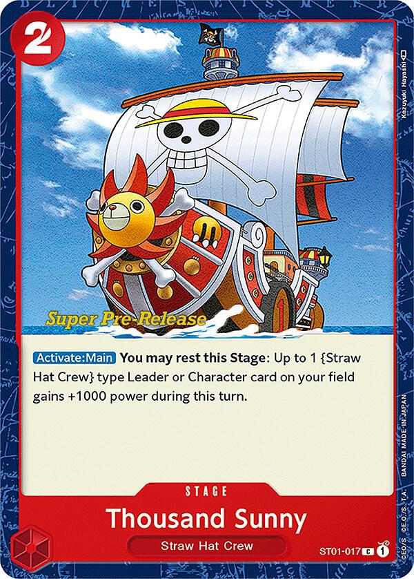 Thousand Sunny ST01-017 card from Super Pre-Release Starter Deck 1: Straw Hat Crew