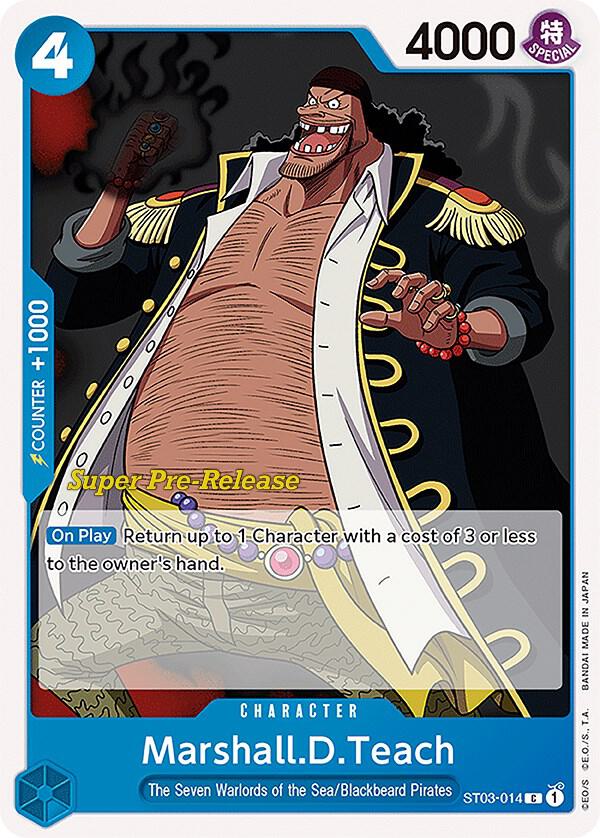 Marshall.D.Teach ST03-014 card from Super Pre-Release Starter Deck 3: The Seven Warlords of the Sea