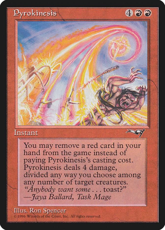 Pyrokinesis card from Alliances