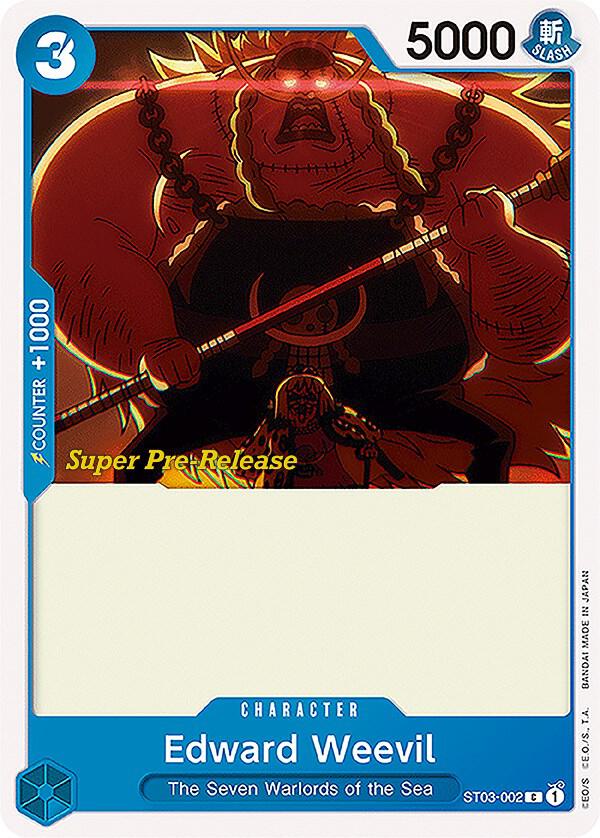 Edward Weevil ST03-002 card from Super Pre-Release Starter Deck 3: The Seven Warlords of the Sea