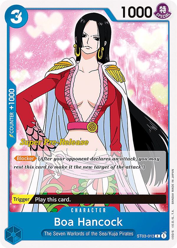 Boa Hancock ST03-013 card from Super Pre-Release Starter Deck 3: The Seven Warlords of the Sea