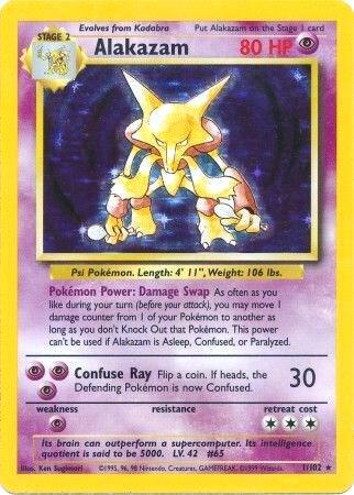 Alakazam 001/102 card from Base Set