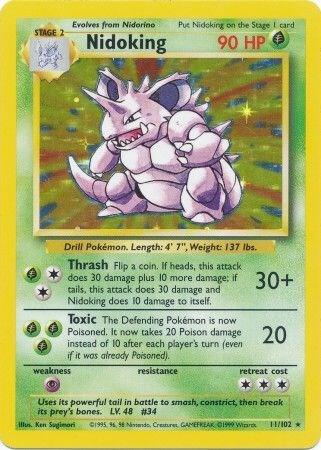 Nidoking 011/102 card from Base Set