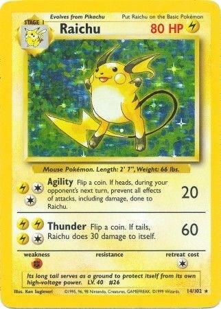 Raichu 014/102 card from Base Set