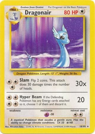 Dragonair 018/102 card from Base Set