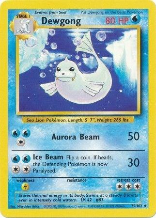 Dewgong 025/102 card from Base Set