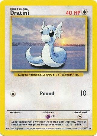 Dratini 026/102 card from Base Set