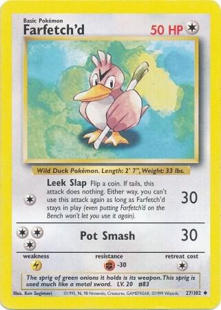 Farfetch'd 027/102 card from Base Set