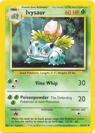 Ivysaur 030/102 card from Base Set