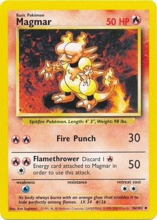 Magmar 036/102 card from Base Set