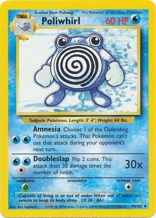 Poliwhirl 038/102 card from Base Set
