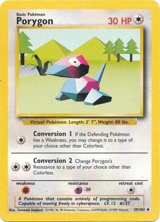 Porygon 039/102 card from Base Set