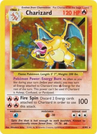 Charizard 004/102 card from Base Set