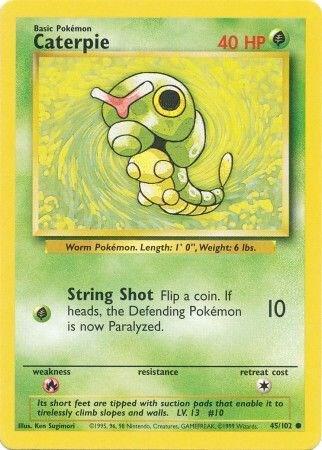 Caterpie 045/102 card from Base Set