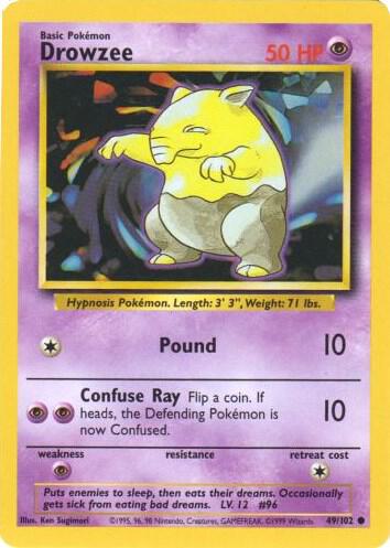 Drowzee 049/102 card from Base Set