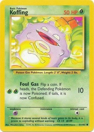 Koffing 051/102 card from Base Set