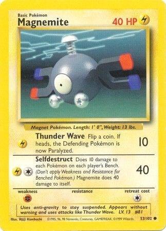 Magnemite 053/102 card from Base Set