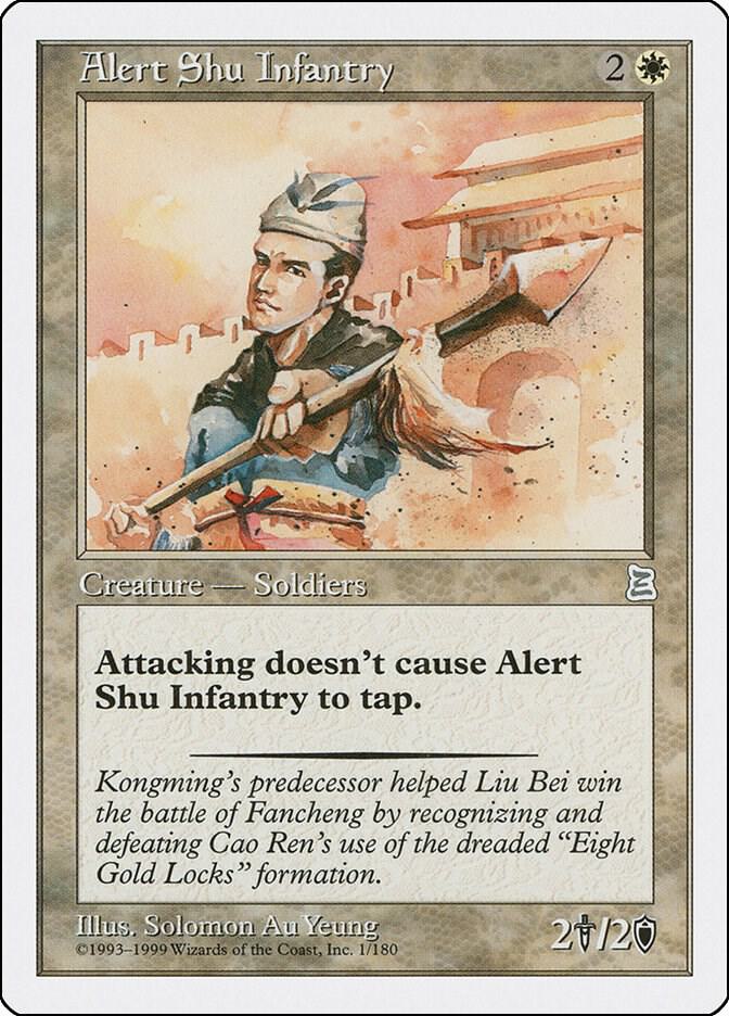 Alert Shu Infantry 1 card from Portal Three Kingdoms