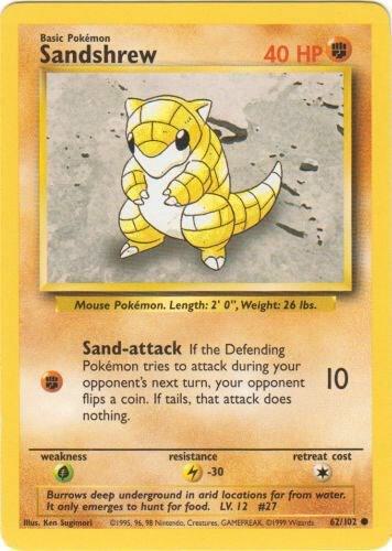 Sandshrew 062/102 card from Base Set