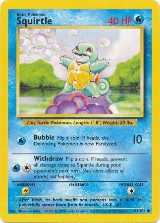Squirtle 063/102 card from Base Set