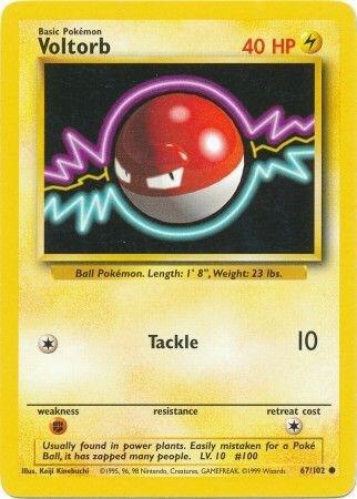 Voltorb 067/102 card from Base Set