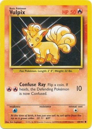 Vulpix 068/102 card from Base Set