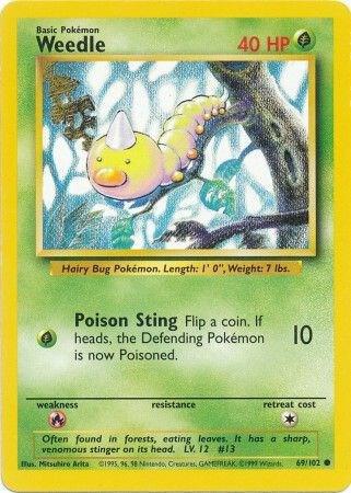 Weedle 069/102 card from Base Set