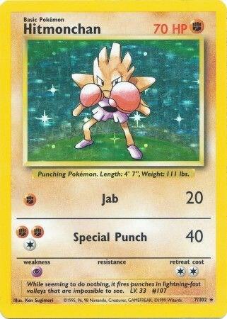 Hitmonchan 007/102 card from Base Set