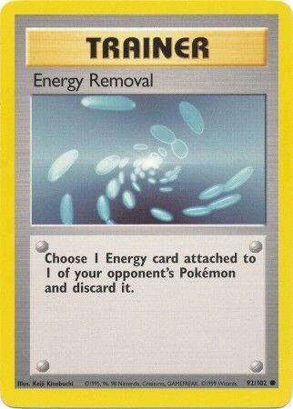 Energy Removal 092/102 card from Base Set