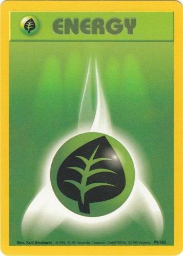 Grass Energy 099/102 card from Base Set