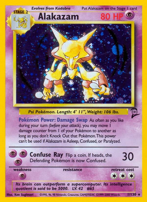 Alakazam 001/130 card from Base Set 2