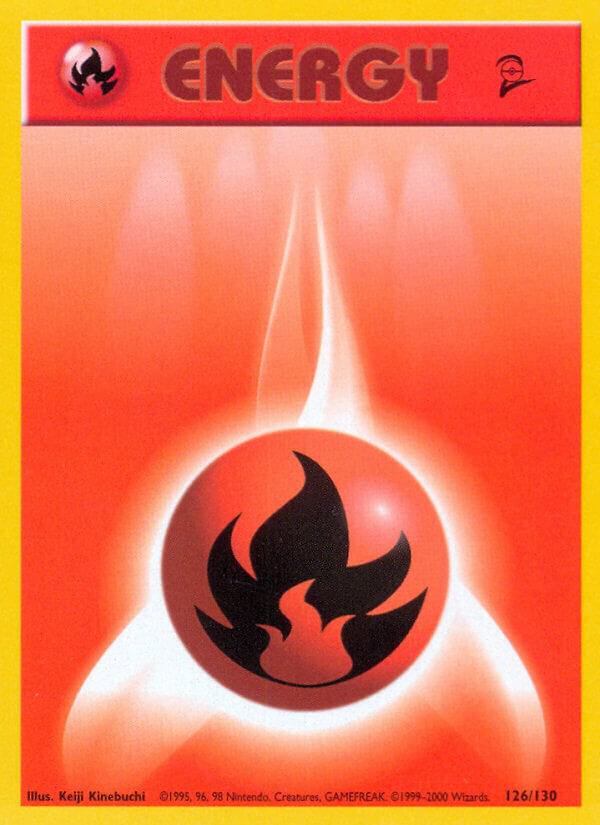 Fire Energy 126/130 card from Base Set 2