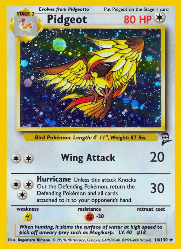 Pidgeot 014/130 card from Base Set 2