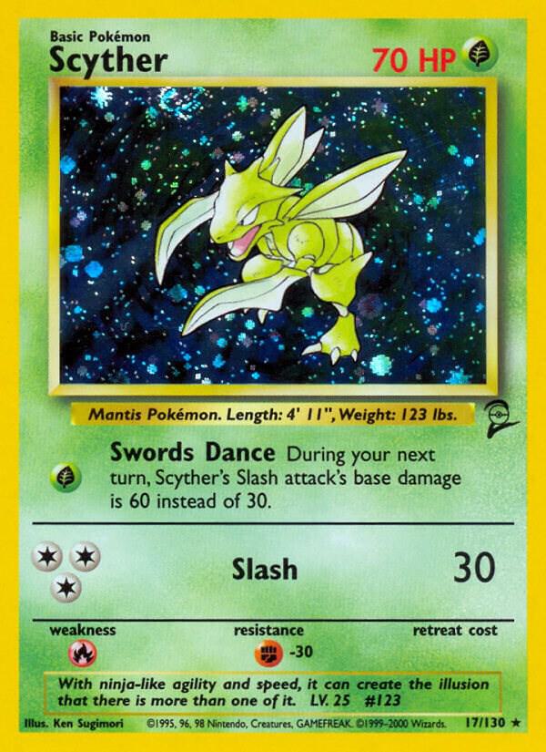 Scyther 017/130 card from Base Set 2
