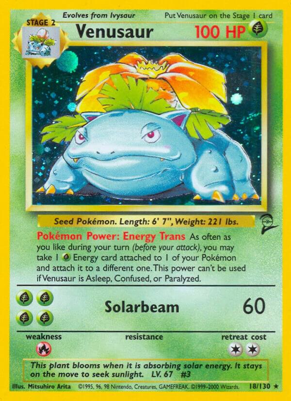 Venusaur 018/130 card from Base Set 2