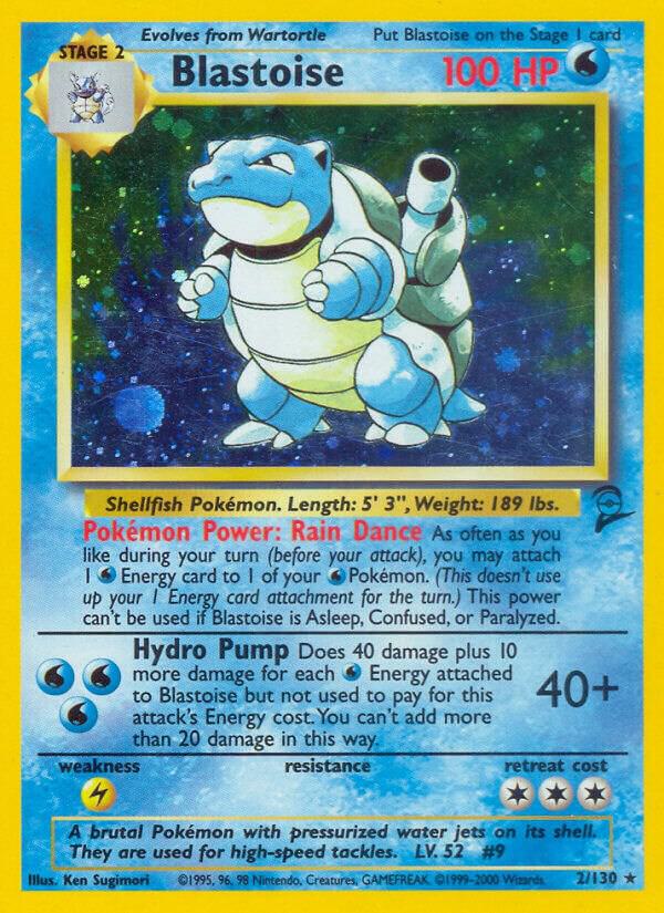 Blastoise 002/130 card from Base Set 2