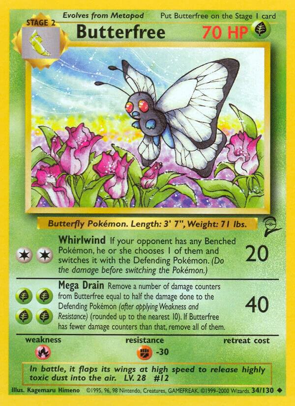 Butterfree 034/130 card from Base Set 2