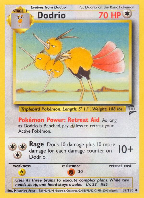 Dodrio 037/130 card from Base Set 2